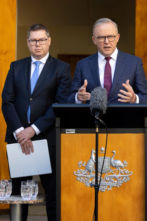 Pat Conroy and Anthony Albanese.