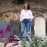 Debra Tranter in the new memorial garden to commemorate lost graves at Castlemaine Cemetery.