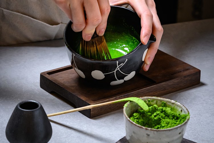 All matcha is whisked by hand.
