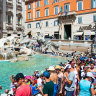  Rome’s Trevi fountain which saw crowds at 6.30am this year.