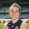 Peterson at AFLW captains day at Marvel Stadium in 2022.