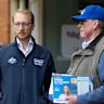 Liberal senator James Paterson was campaigning in Farrer when he clashed with a One Nation volunteer.