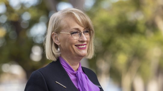 Lord Mayor Sally Capp is giving a speech highlighting the positives from COVID-19 for Melbourne.