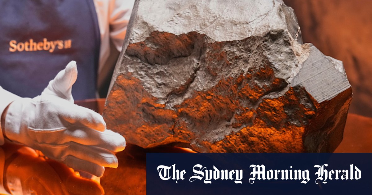 For sale: A 25-kilogram rock. Estimated auction price: up to $6 million