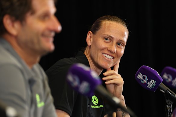 Emily van Egmond lets coach Joe Montemurro do the praising.