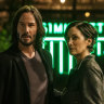 Keanu Reeves and Carrie-Anne Moss in The Matrix Resurrections.