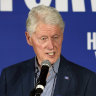 Former President Bill Clinton speaks at a campaign event supporting Democratic presidential nominee Vice President Kamala Harris Wednesday, Oct. 23, 2024, in Peoria, Ariz. (AP Photo/Ross D. Franklin)