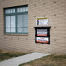 A drop-off box for parents to surrender their newborns at a fire station in Carmel, Indiana.