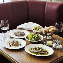 Assorted dishes at Armorica Grande Brasserie in Surry Hills.