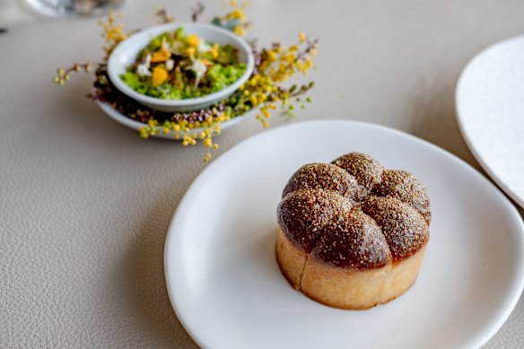 The milk bun from Maaemo’s 2023 residency at Berowra Waters Inn. 