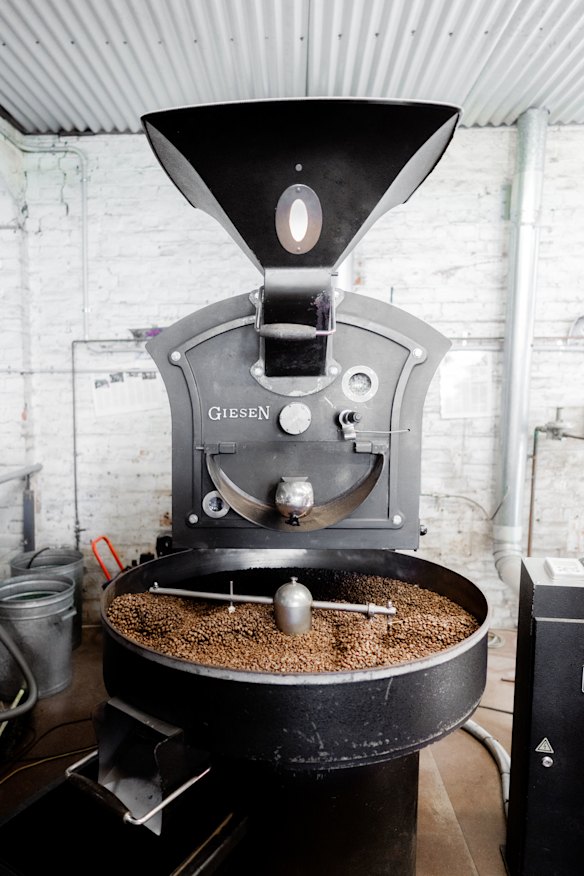 Coffee is roasted in-house.