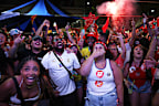 Supporters of Lula celebrated his victory after the electoral court announced the result.