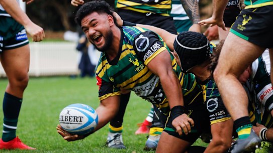 Mahe Vailanu in action for Gordon in 2020.