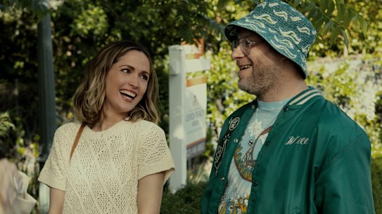Rose Byrne and Seth Rogen bring combustible humour and giddy camaraderie to Platonic.