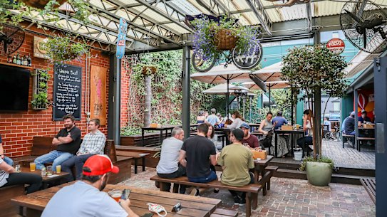 Melburnians are back at the pubs, albeit with density limits for the time being.