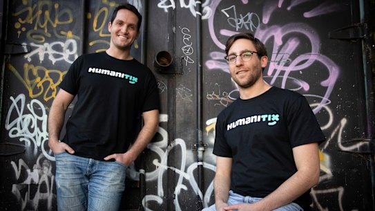 Humanitix founders Adam McCurdie and Joshua Ross.