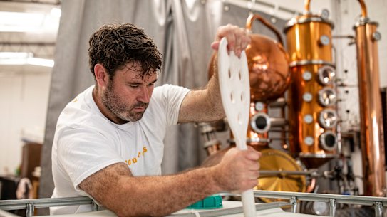 Poor Tom's co-owner Jesse Kennedy would usually be producing gin, but they've shifted operations after seeing how desperate doctors were for hand sanitiser. 