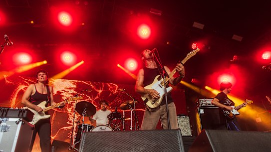 Floodlights at Meredith Music.