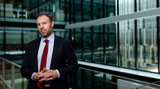 Productivity Commission chairman Michael Brennan in his office in Canberra.