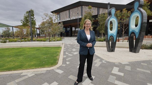 Transport Minister Rita Saffioti at Ballajura Station.