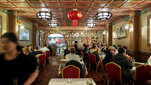 Shanghai Chinese is a soft-lit capsule of longevity symbols, floral wallpaper and red lanterns.