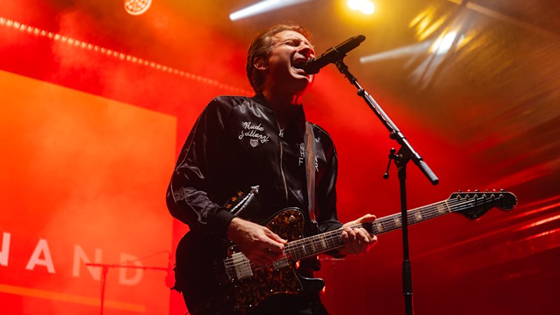 A steady downpour not enough to stop Franz Ferdinand partying like it’s 2004