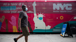 Masks are back on in New York, despite the city’s high vaccination rates.