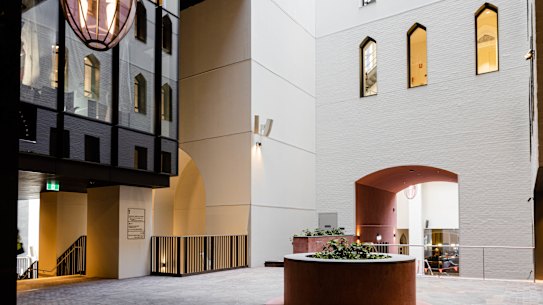 The banking chamber, with its dramatic ornate vaulted ceiling will be occupied by the restaurant NOMAD.