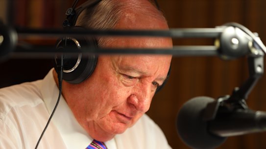 Broadcaster Alan Jones during his time at 2GB.