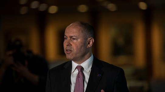 Treasurer Josh Frydenberg on budget day.