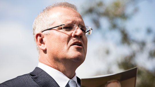 Prime Minister Scott Morrison campaigning in Brisbane this week.