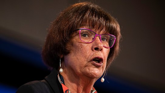 Pat Turner AM, CEO of the National Aboriginal Community Controlled Health Organisation, addressing  the National Press Club , September 30, 2020. 
