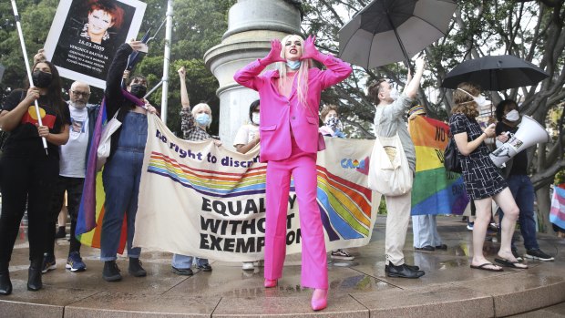 ‘Kill the bill’: Protesters in Sydney rally against shelved Religious Discrimination Bill