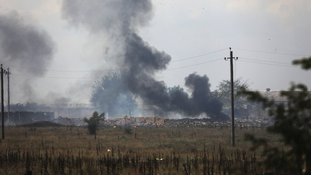 Blasts at Russian base in Crimea suggest Ukrainian fightback