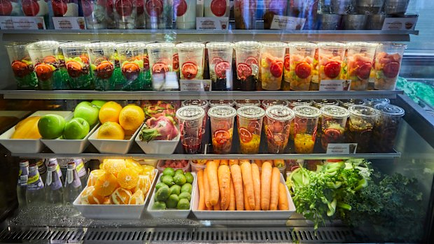 Fresh fruit juices and drinks.