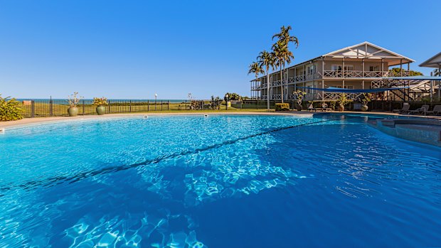 Poolside at Moonlight Bay.