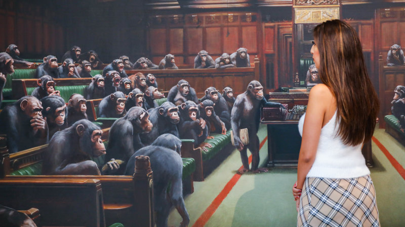 Banksy S Devolved Parliament Painting Sells For Record 18 Million