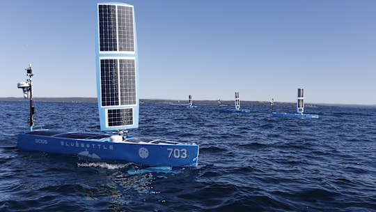 Ocius Technology makes the Bluebottle zero emissions watercraft.
