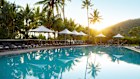 Poolside at Reef View Hotel – one of five hotels on Hamilton Island. 