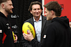 James Hird in the Essendon rooms in 2025.