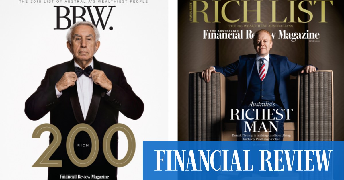The 40-year roller coaster ride of the Financial Review Rich List - The Australian Financial Review
