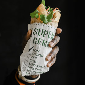 Banh mi are a sell-out item at Castlemaine’s Super Hero.