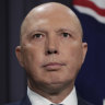 Home Affairs Minister Peter Dutton. 