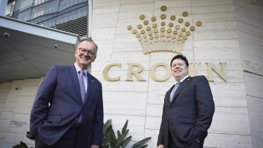  Sydney Crown Casino Chairman Dr Ziggy Switkowski  and CEO Steve Mc Cann.