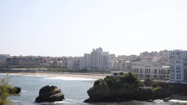 A normally bustling beach is empty as it falls inside the restricted area as security is stepped-up ahead of the G7 summit in Biarritz,.