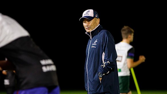 Eddie Jones at Manly Savers Junior Rugby Club training last week.