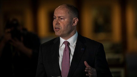 Treasurer Josh Frydenberg on budget day.