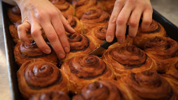 The cinnamon scrolls at Flour Shop are so good you should order more than one. 