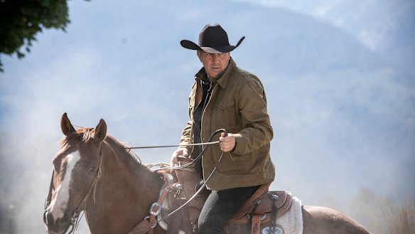 Kevin Costner as rancher John Dutton on the not-so-open range of Yellowstone.