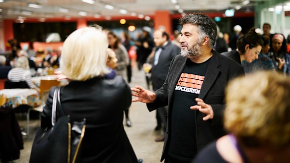 Kon Karapanagiotidis at the ASRC's celebrations for National Volunteer Week.